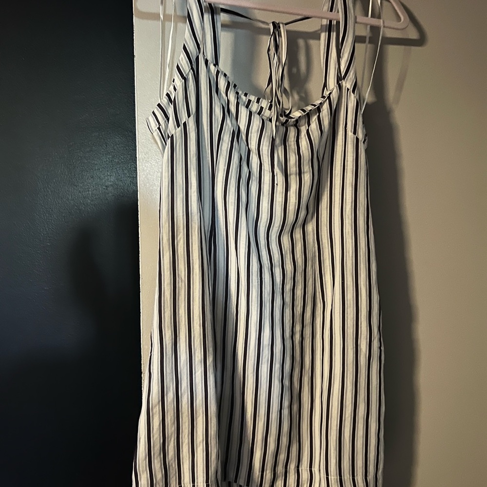 Anthropologie linen striped low back dress. BNWT.